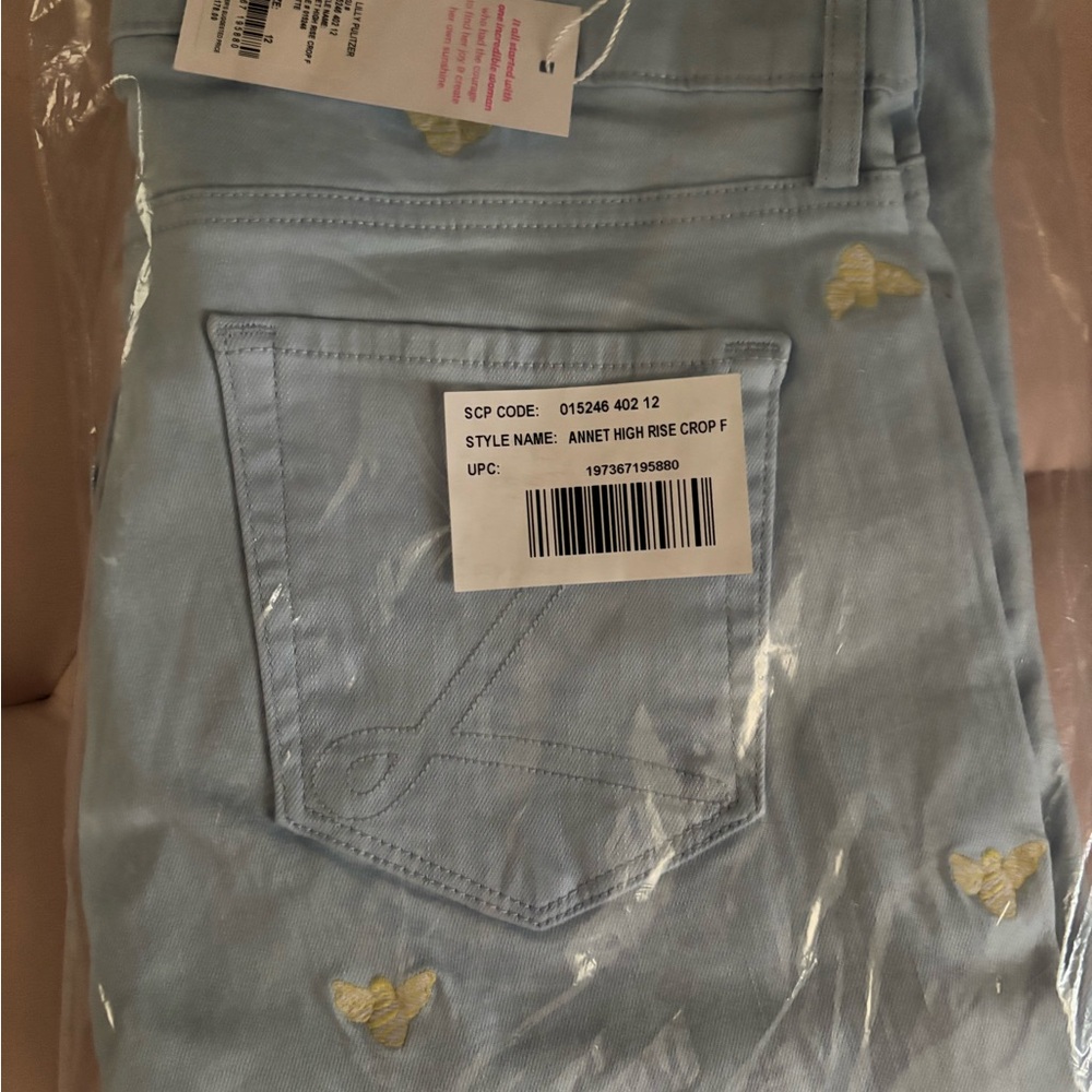 Lilly Pulitzer Annet High Rise Crop Jeans size 12 - Picture 3 of 4